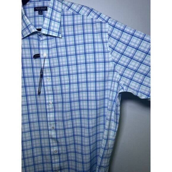 Peter Millar Crown Crafted Men's Size XL Performance Plaid Sport Shirt $200 NWT - Picture 5 of 13
